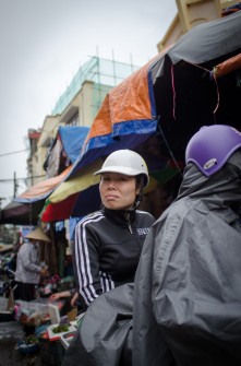 Woman on Bike with White Helmet