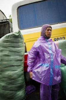 Woman with Rain Coat
